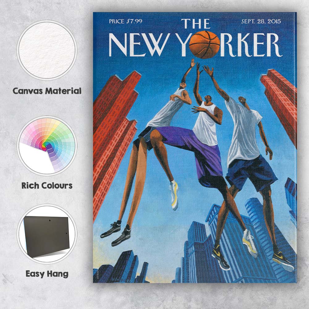 Urban Basketball Players City Skyline Canvas Wall Art Print Decor Picture Ready to Hang