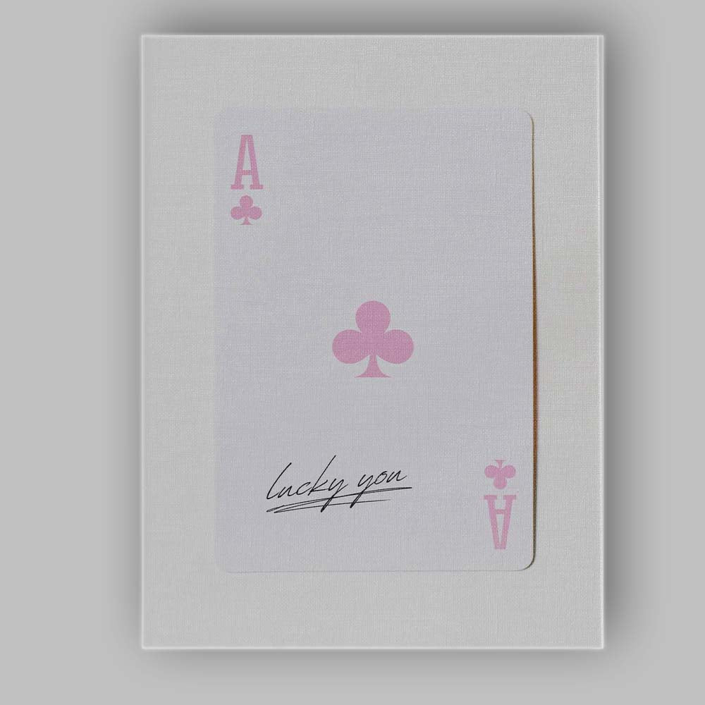 Lucky You Ace of Clubs Minimalist Playing Card Canvas Wall Art Print Decor Picture Ready to Hang