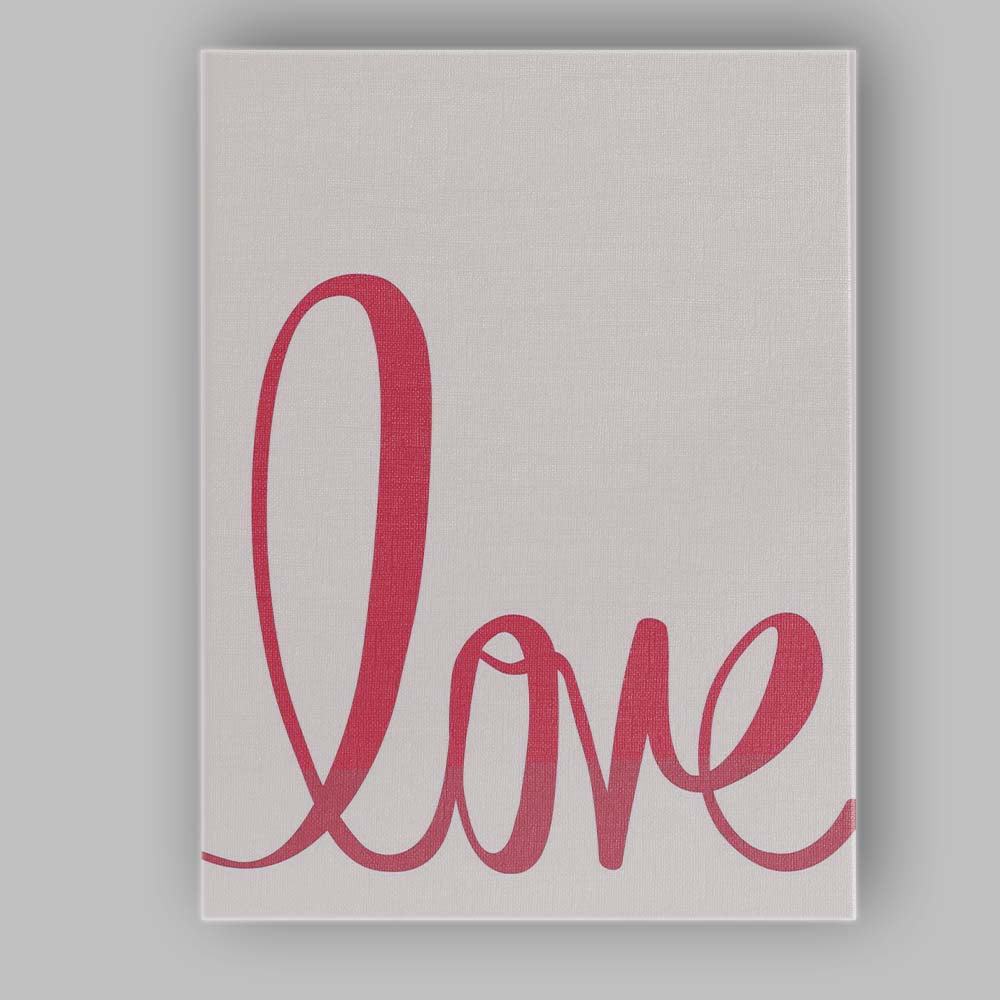 Minimalist Pink Love Script Typography Modern Canvas Wall Art Print Decor Picture Ready to Hang