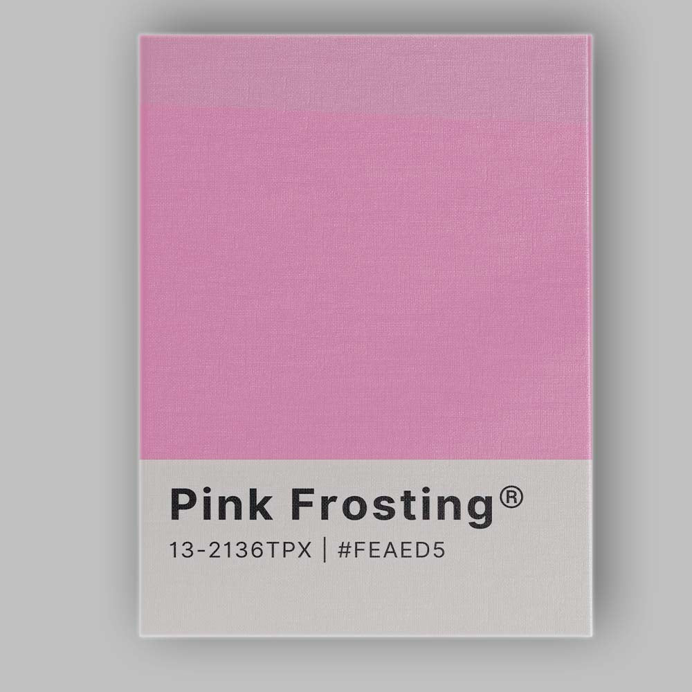 Pink Frosting Pink Colour Swatch Minimal Modern Design Canvas Wall Art Print Decor Picture Ready to Hang