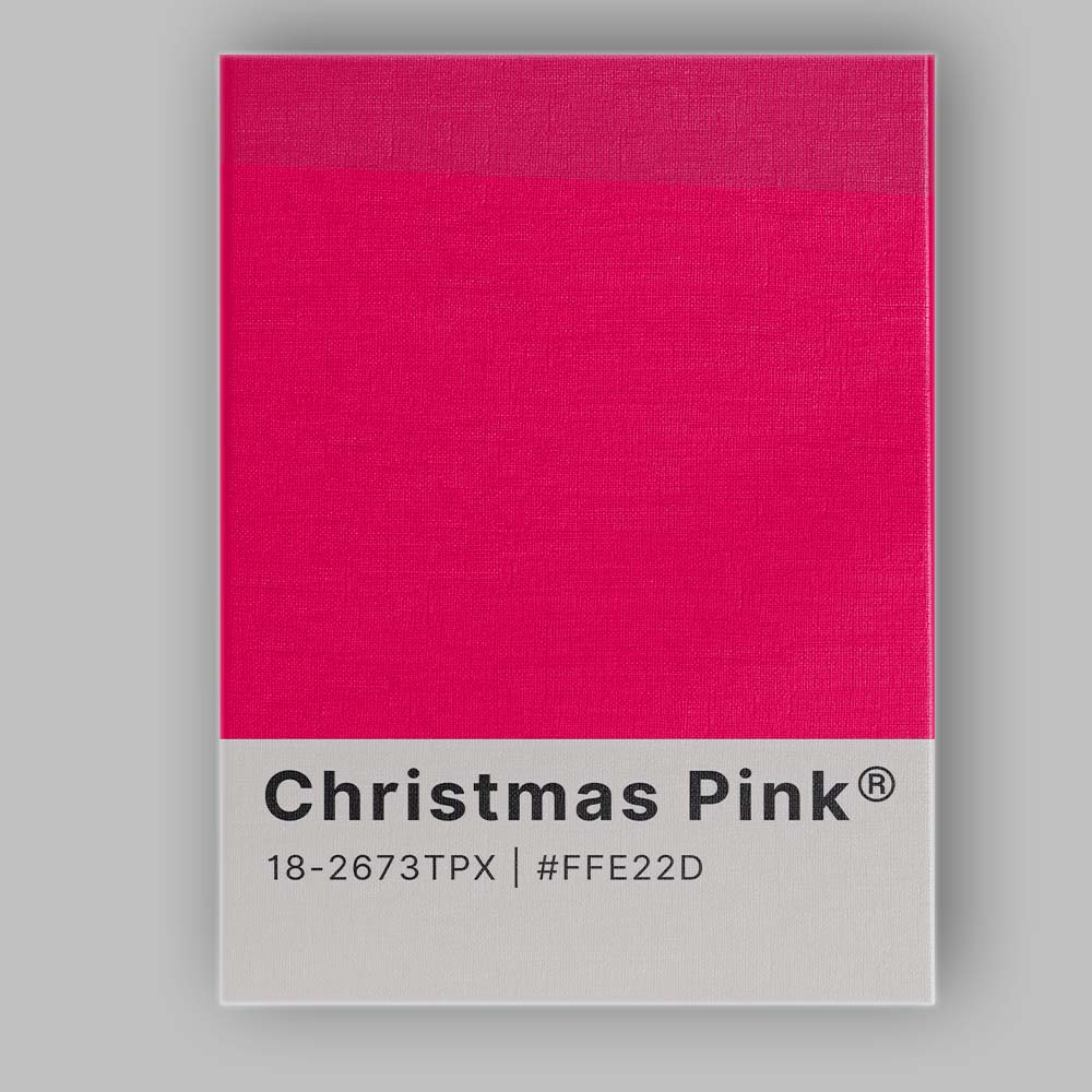 Bold Christmas Pink Colour Swatch Minimalist Abstract Canvas Wall Art Print Decor Picture Ready to Hang