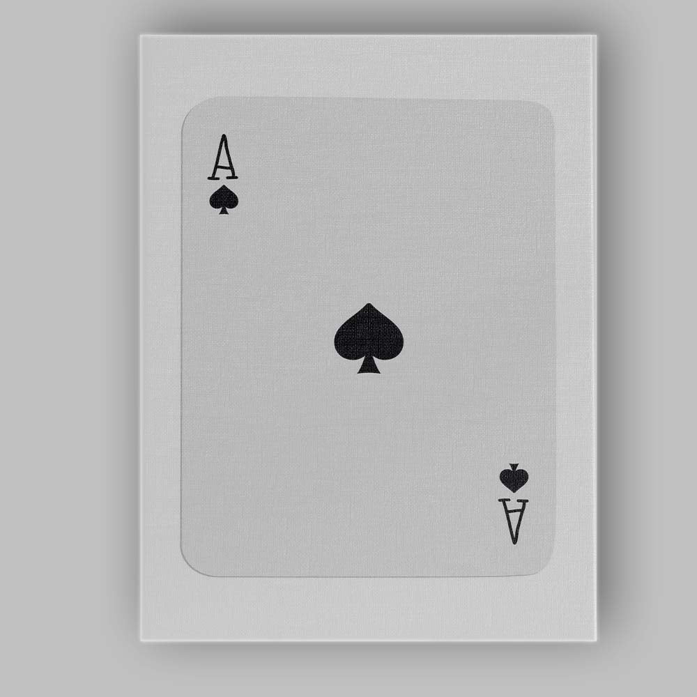 Minimalist Black Ace of Spades Playing Card Canvas Wall Art Print Decor Picture Ready to Hang