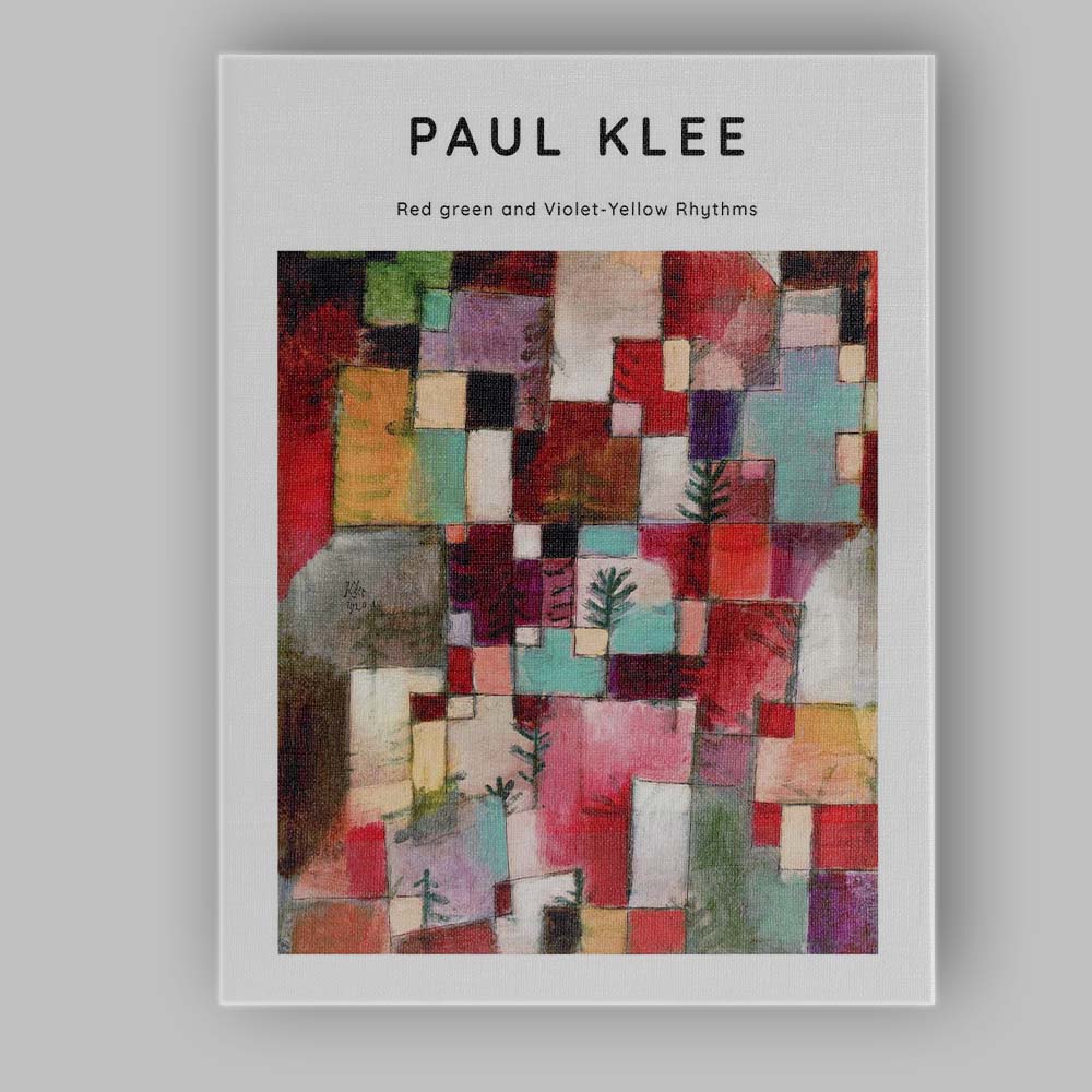 Paul Klee Red Green And Violet Yellow Rhythms Abstract Museum Art Canvas Wall Art Print Decor Picture Ready to Hang