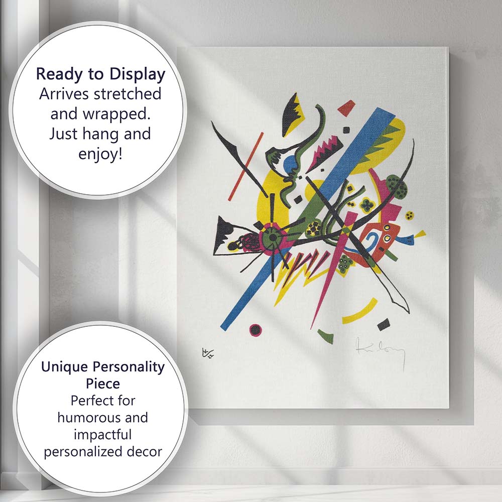 Wassily Kandinsky Vibrant Modern Abstract Geometric Composition Canvas Wall Art Print Decor Picture Ready to Hang