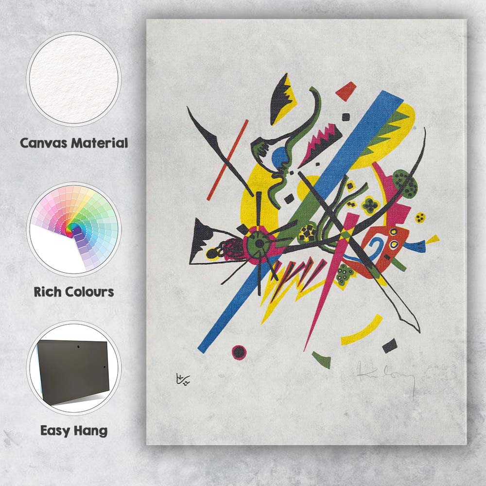 Wassily Kandinsky Vibrant Modern Abstract Geometric Composition Canvas Wall Art Print Decor Picture Ready to Hang