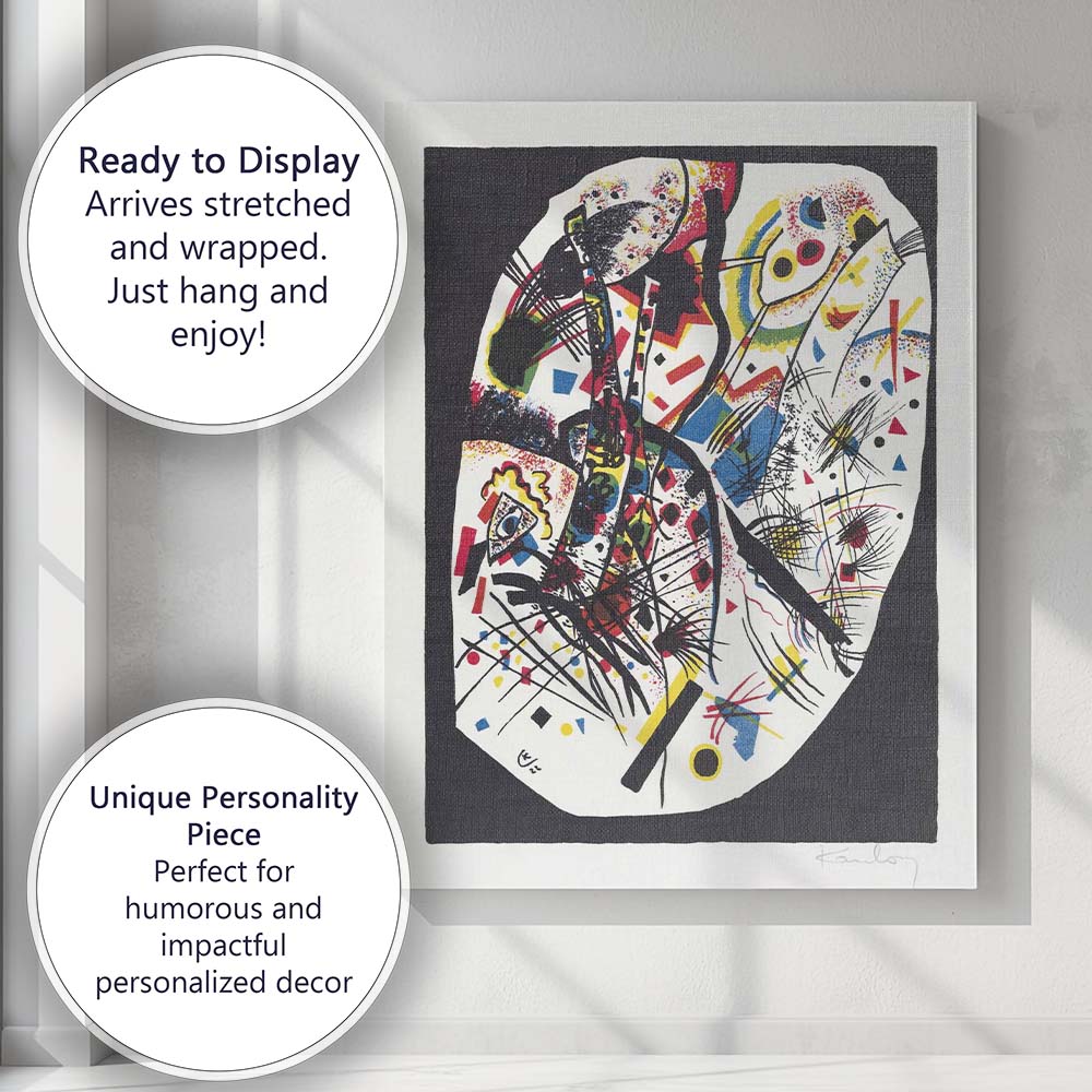 Wassily Kandinsky Colourful Abstract Expressionist Geometric Artwork Canvas Wall Art Print Decor Picture Ready to Hang