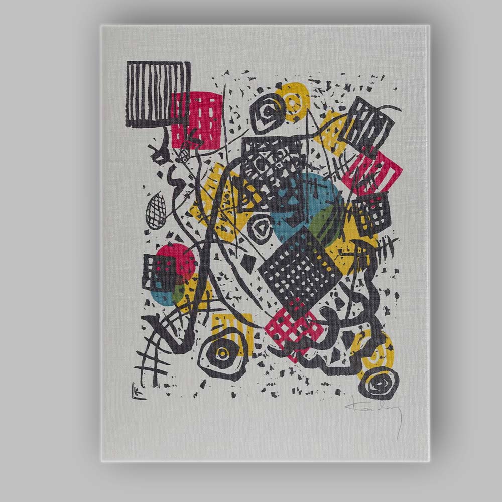 Wassily Kandinsky Colourful Abstract Grid Composition Expressionist Artwork Canvas Wall Art Print Decor Picture Ready to Hang