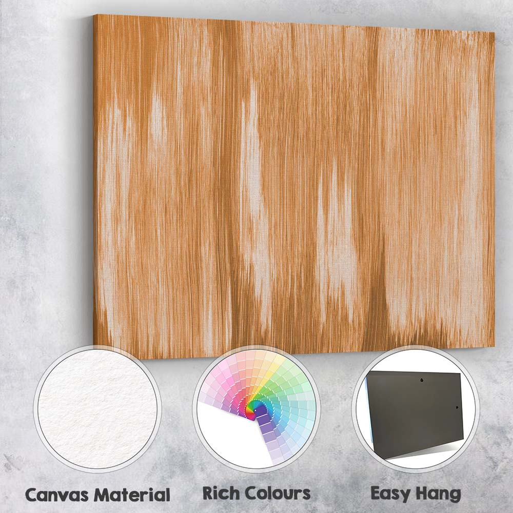 Abstract Copper Vertical Brushstroke Texture Canvas Wall Art Print Decor Picture Ready to Hang