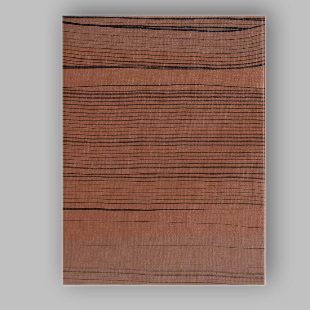 Minimalist Terracotta Horizontal Fine Line Abstract Canvas Wall Art Print Decor Picture Ready to Hang