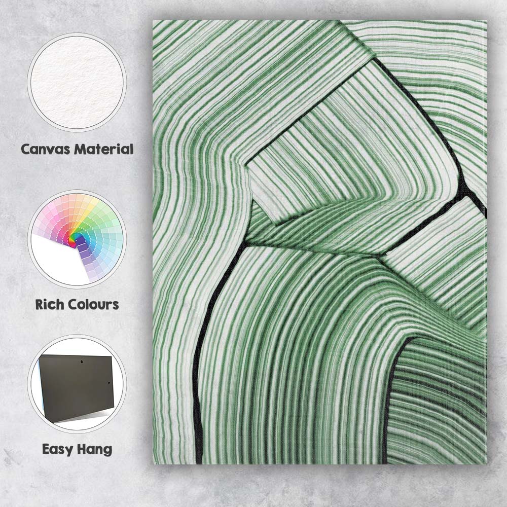 Abstract Sage Green Interlocking Contour Line Modern Canvas Wall Art Print Decor Picture Ready to Hang