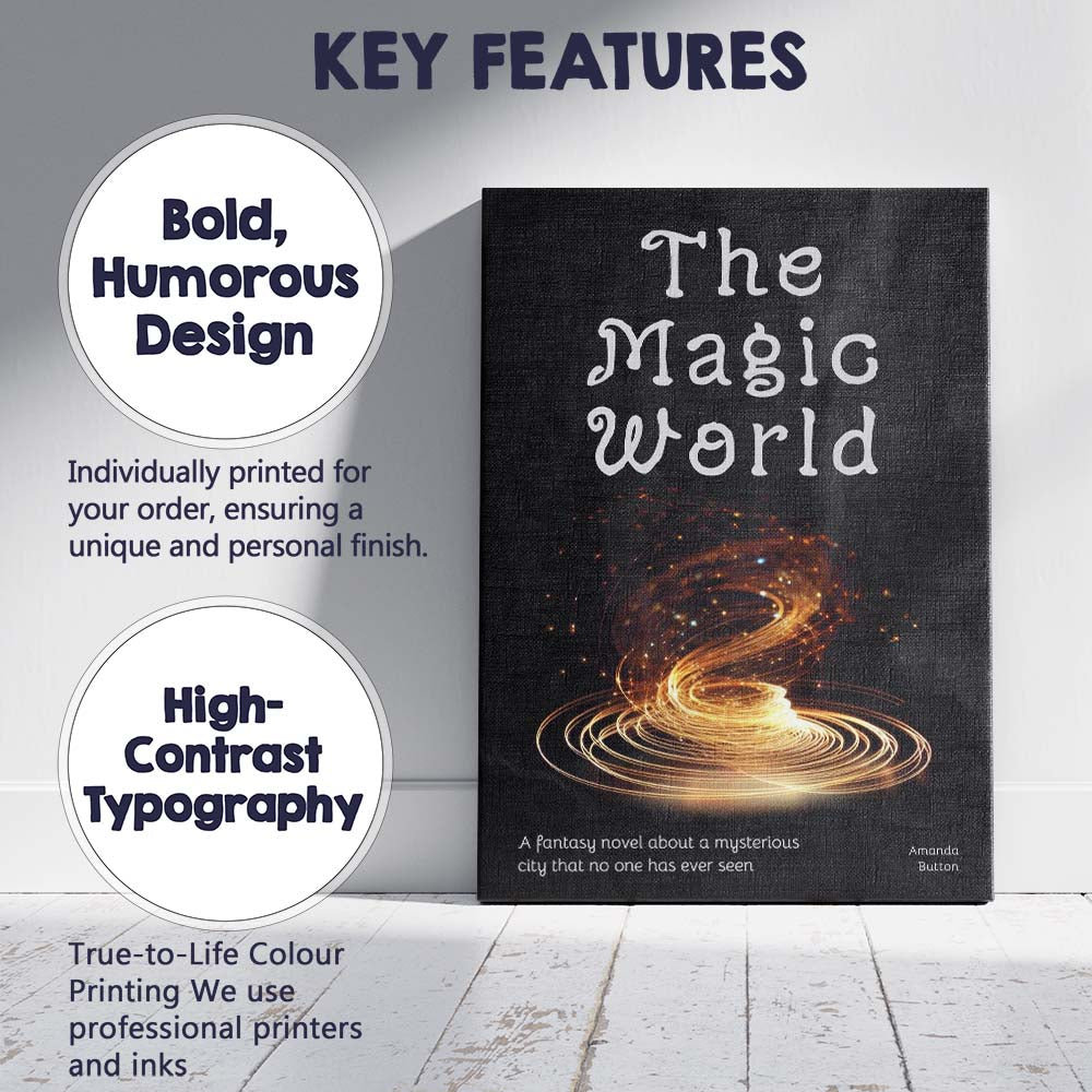 Mystical Magic World Fantasy Book Cover Style Canvas Wall Art Print Decor Picture Ready to Hang