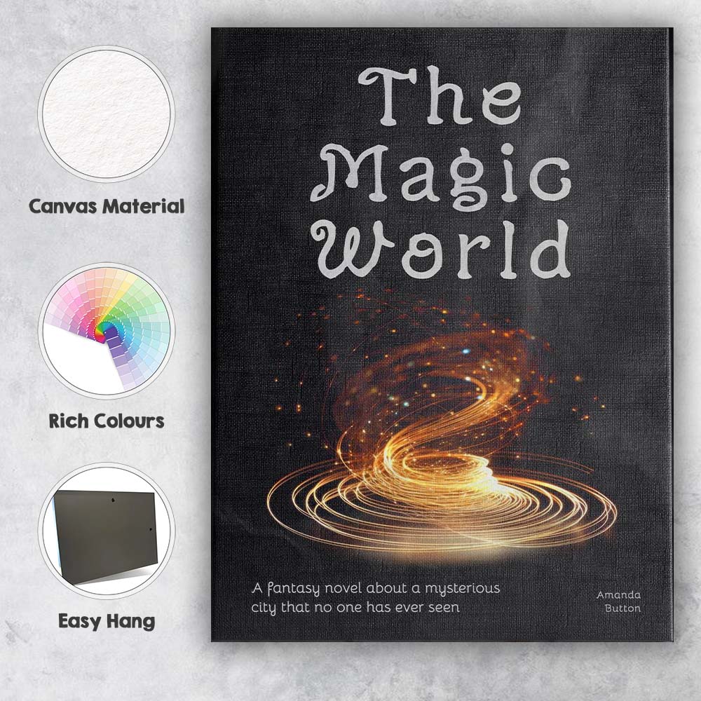 Mystical Magic World Fantasy Book Cover Style Canvas Wall Art Print Decor Picture Ready to Hang