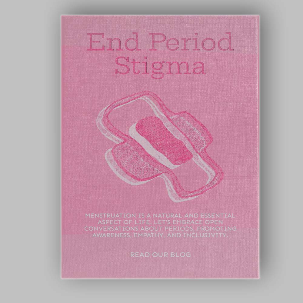 Pink Period Awareness Feminine Hygiene Illustration Canvas Wall Art Print Decor Picture Ready to Hang