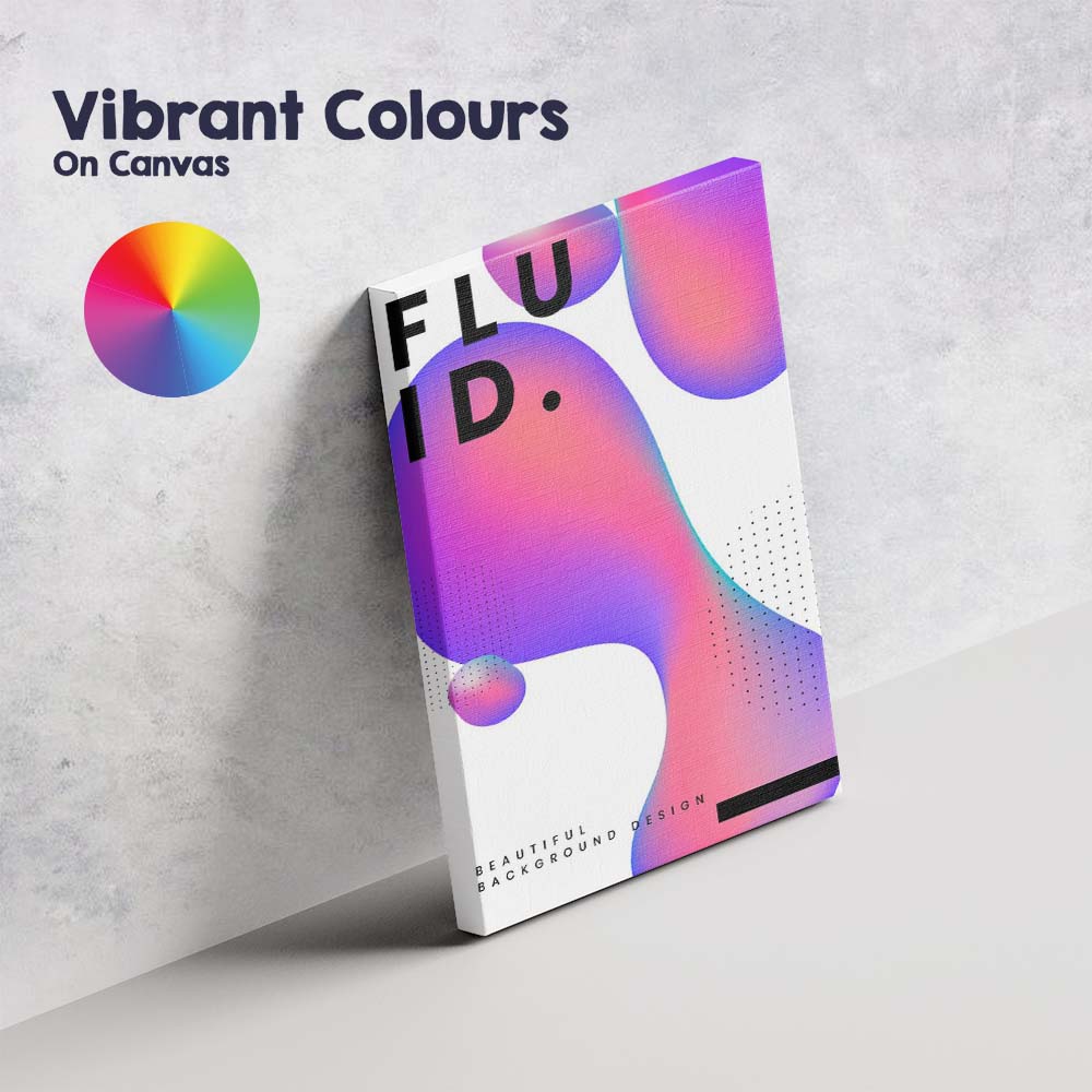 Abstract Fluid Gradient Modern Graphic Design Canvas Wall Art Print Decor Picture Ready to Hang