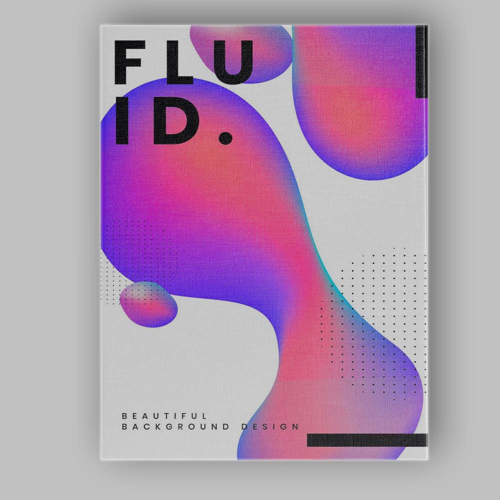 Abstract Fluid Gradient Modern Graphic Design Canvas Wall Art Print Decor Picture Ready to Hang