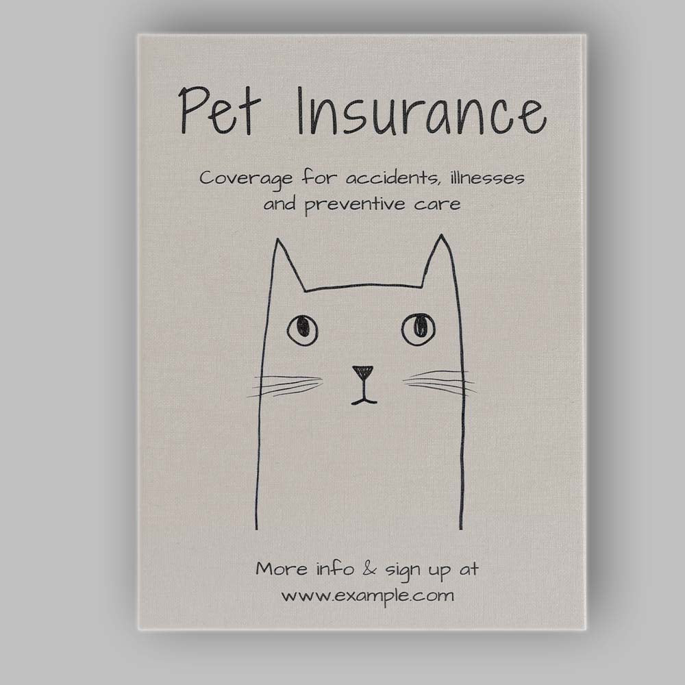 Minimalist Black White Cat Line Drawing Pet Illustration Canvas Wall Art Print Decor Picture Ready to Hang