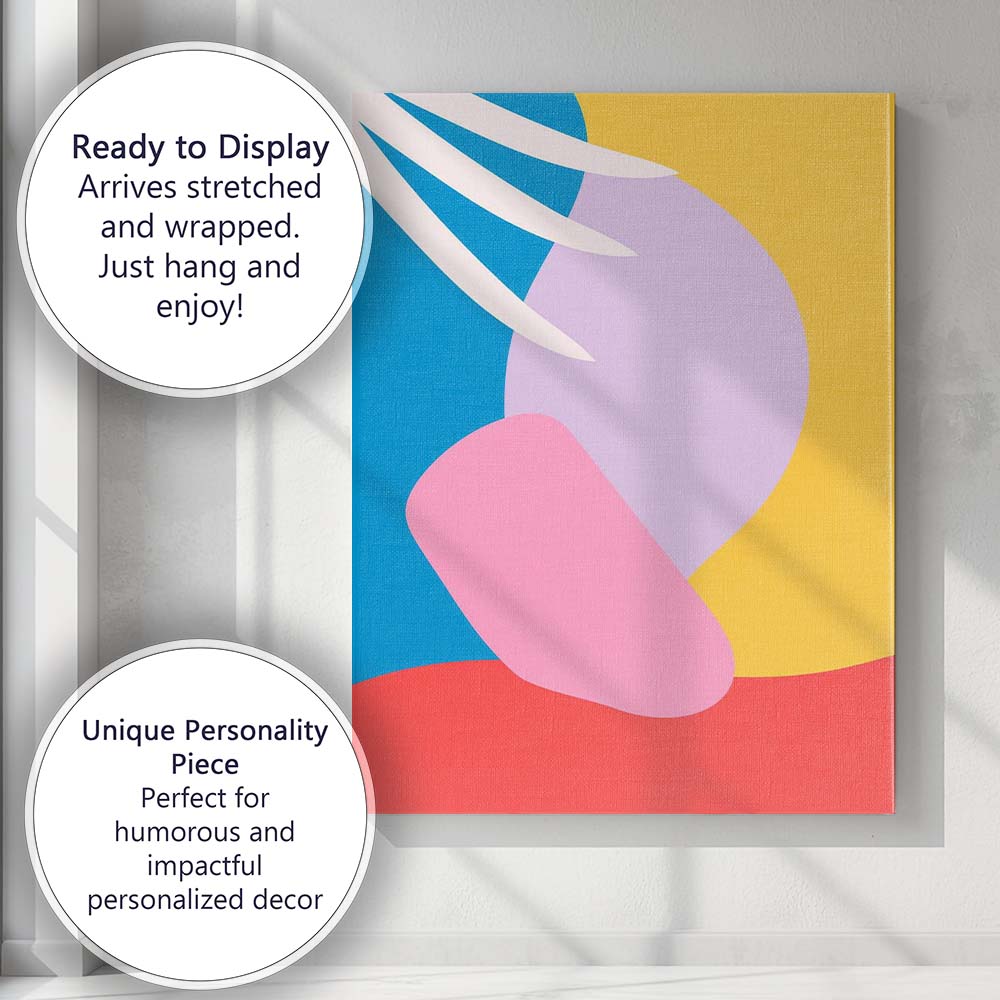 Abstract Colour Block Organic Shapes Minimalist Modern Canvas Wall Art Print Decor Picture Ready to Hang