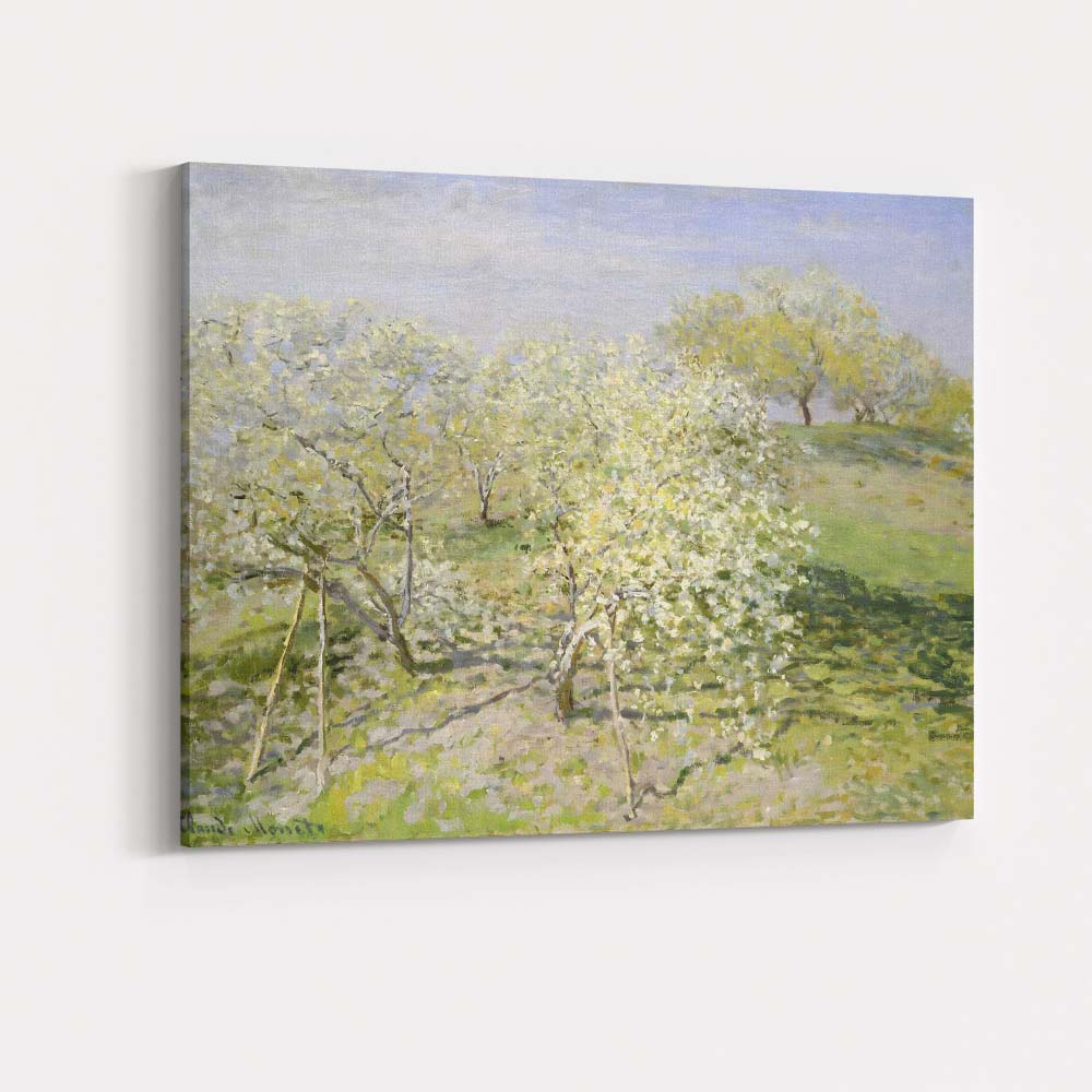 Soft Spring Blossom Orchard Landscape Impressionist Canvas Wall Art Print Decor Picture Ready to Hang