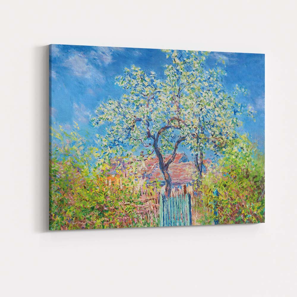 Colourful Blossoming Tree Country Garden Impressionist Landscape Canvas Wall Art Print Decor Picture Ready to Hang