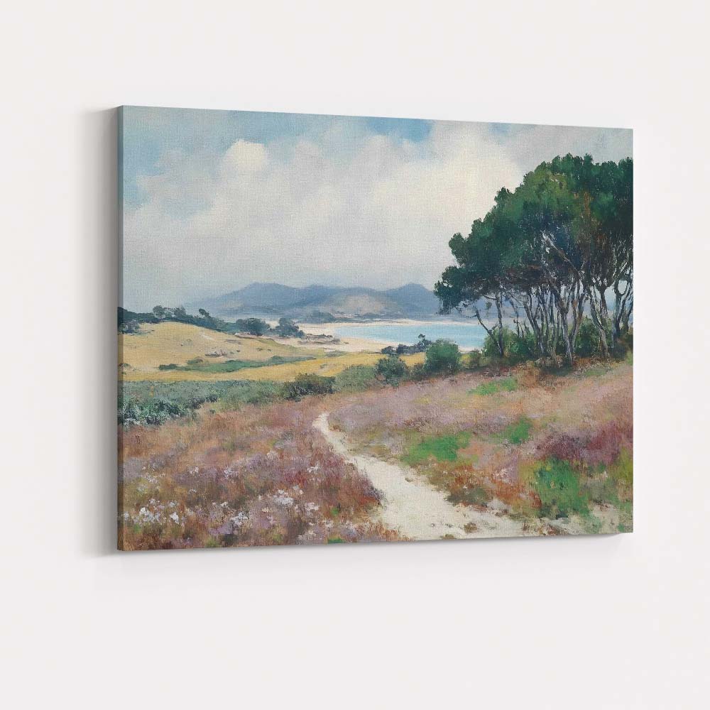 Coastal Heathland Path Scenic Landscape Painting Canvas Wall Art Print Decor Picture Ready to Hang