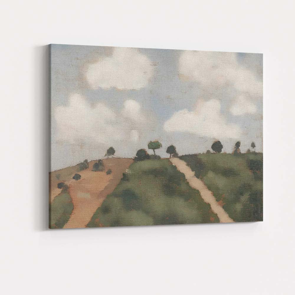 Rolling Green Hills Country Path Landscape Canvas Wall Art Print Decor Picture Ready to Hang