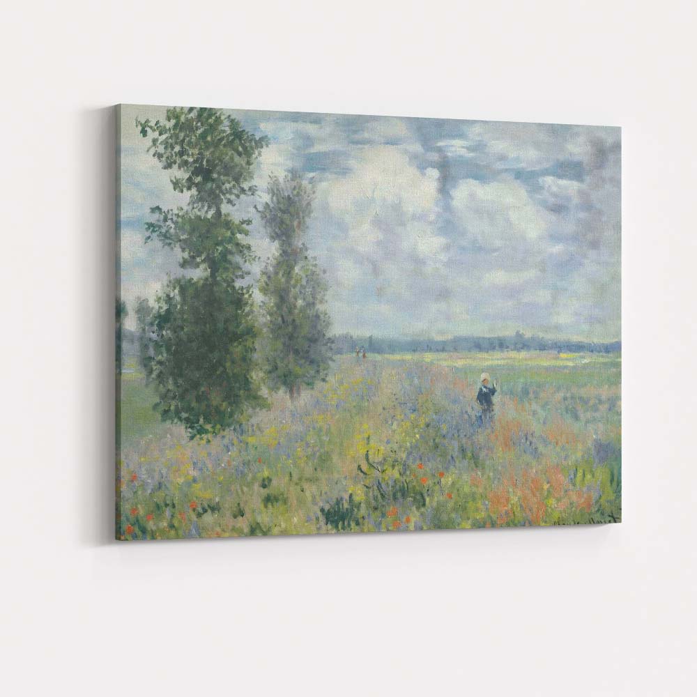 Impressionist Wildflower Meadow Country Landscape Canvas Wall Art Print Decor Picture Ready to Hang