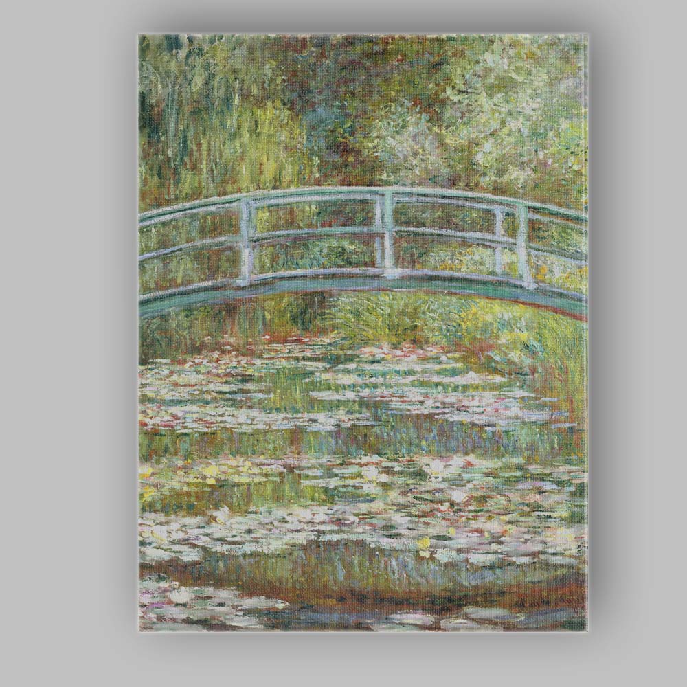 Impressionist Japanese Bridge Water Lily Pond Garden Canvas Wall Art Print Decor Picture Ready to Hang