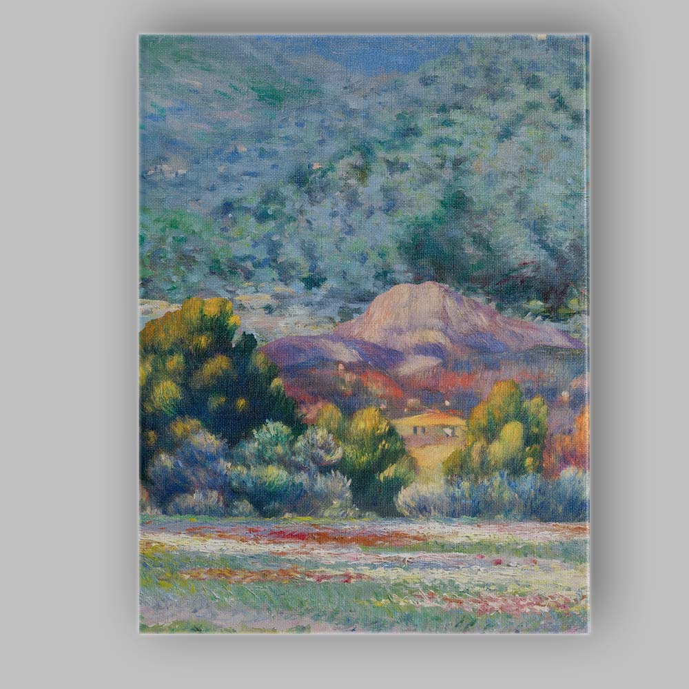 Impressionist Mountain Valley Colourful Countryside Landscape Canvas Wall Art Print Decor Picture Ready to Hang