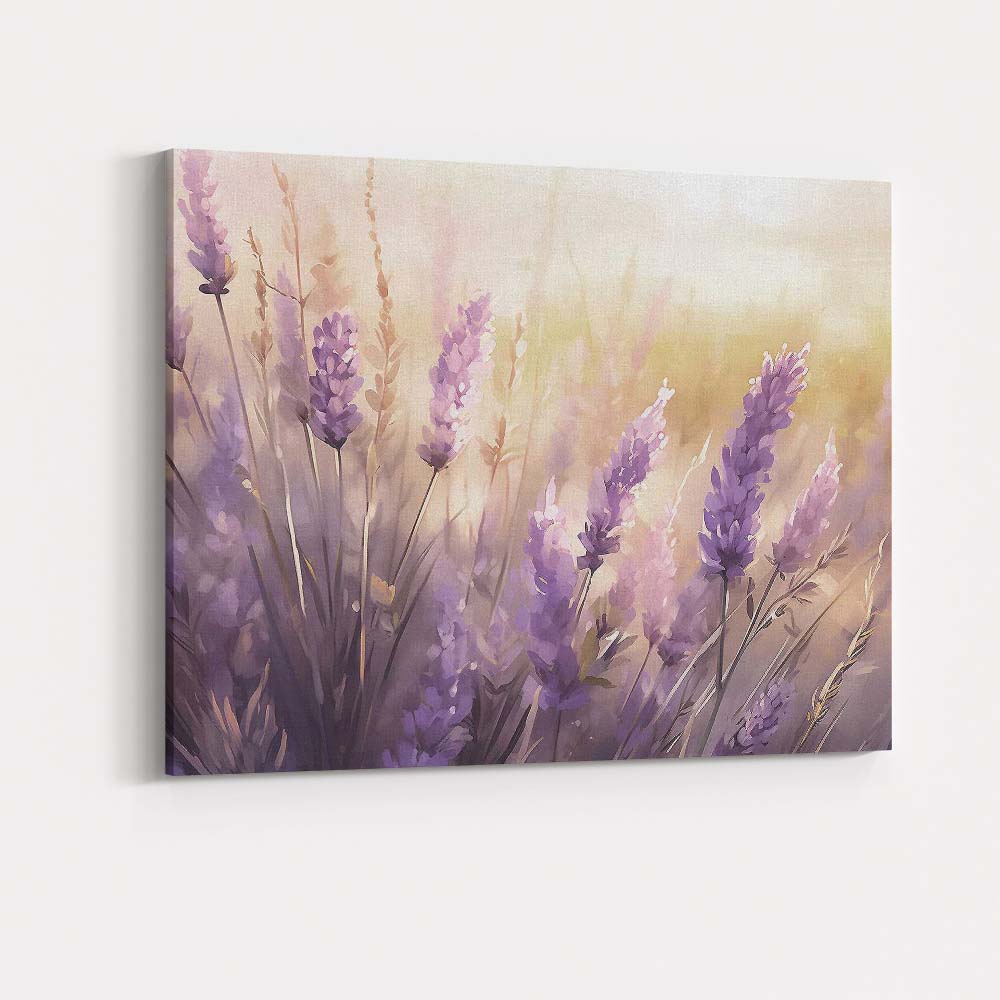 Dreamy Lavender Blossom Floral Close Up Botanical Canvas Wall Art Print Decor Picture Ready to Hang