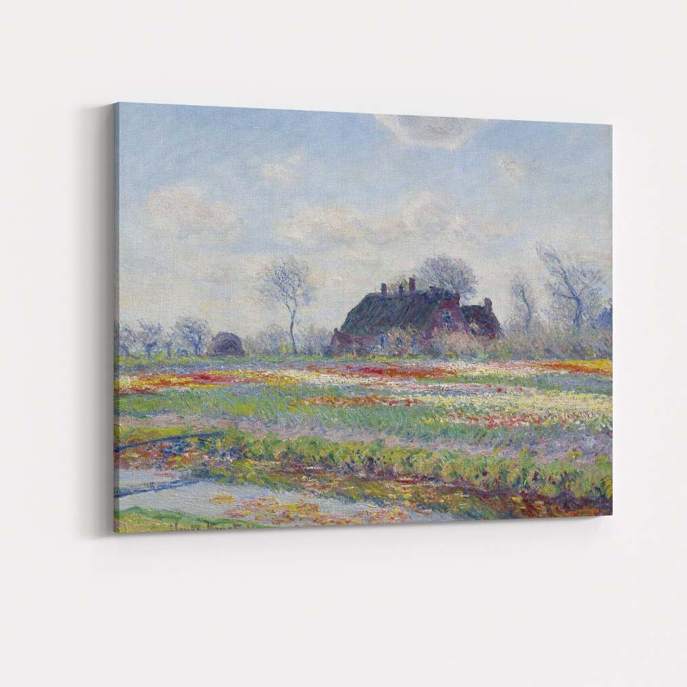 Impressionist Rural Farmhouse Spring Meadow Landscape Canvas Wall Art Print Decor Picture Ready to Hang