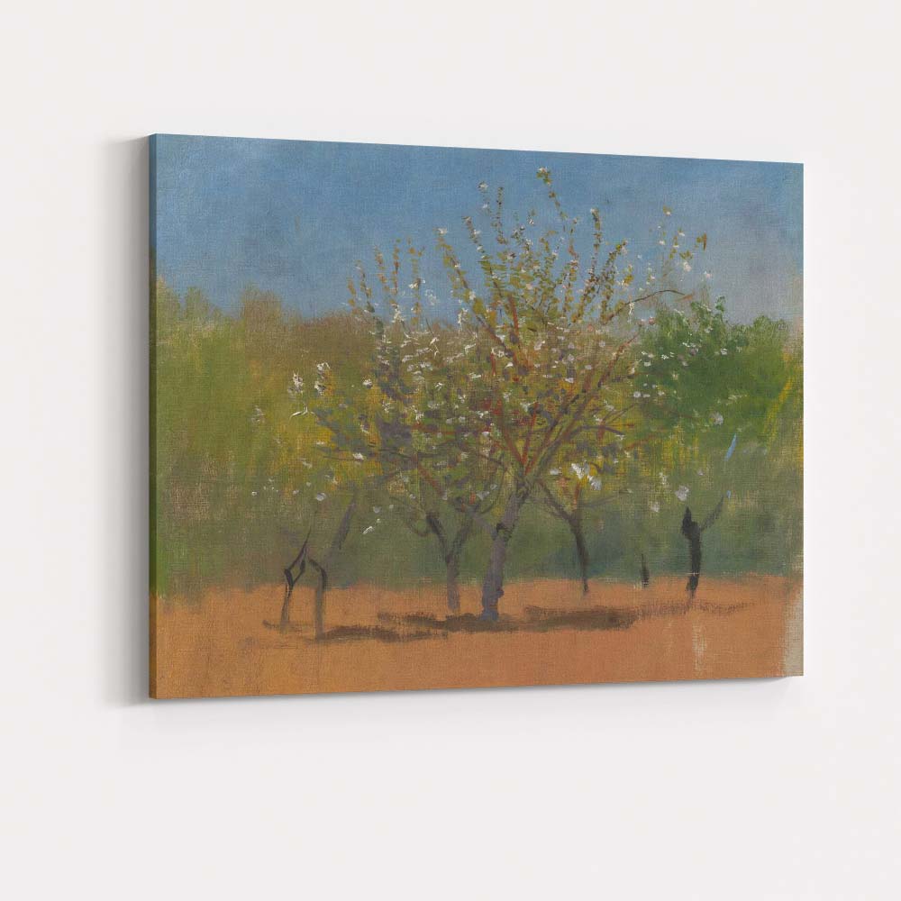 Minimalist Blossom Orchard Tree Impressionist Nature Landscape Canvas Wall Art Print Decor Picture Ready to Hang
