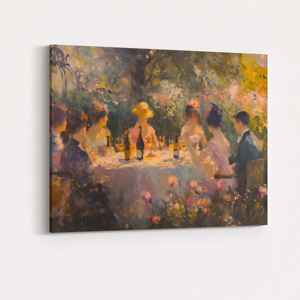Impressionist Outdoor Garden Luncheon Champagne Celebration Canvas Wall Art Print Decor Picture Ready to Hang