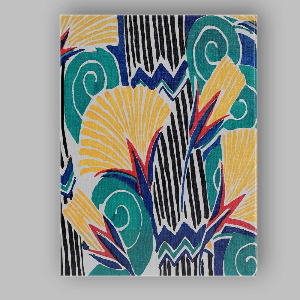 Orange Spiral Floral Retro Pattern Canvas Wall Art Print Decor Picture Ready to Hang