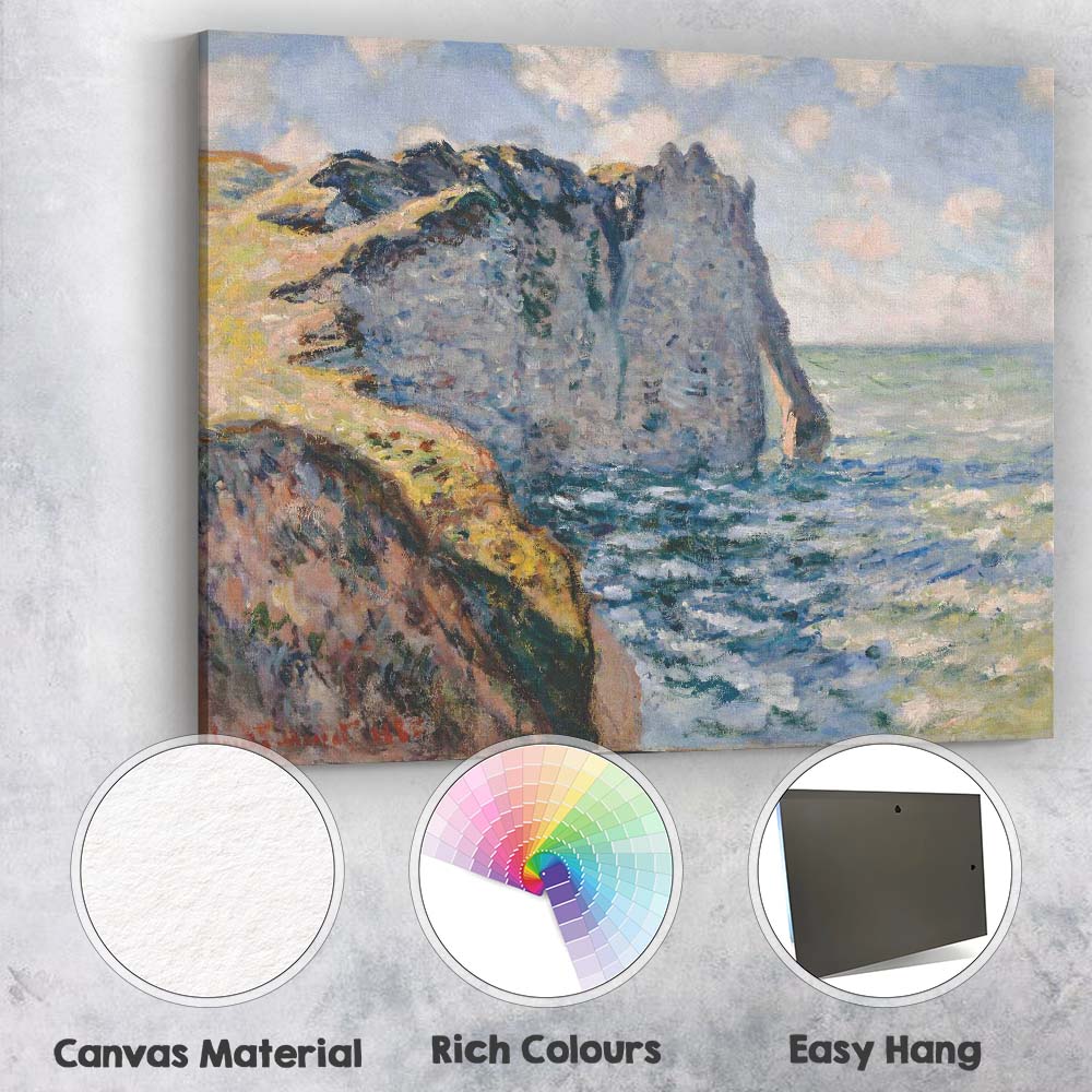 Impressionist Coastal Cliffs Seascape Ocean Landscape Canvas Wall Art Print Decor Picture Ready to Hang