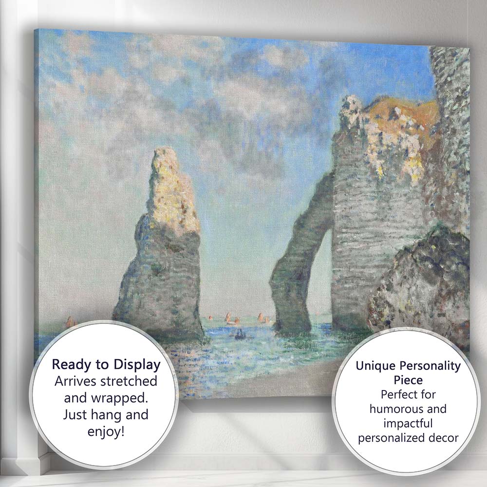Impressionist Coastal Sea Arch Rock Formation Seascape Canvas Wall Art Print Decor Picture Ready to Hang