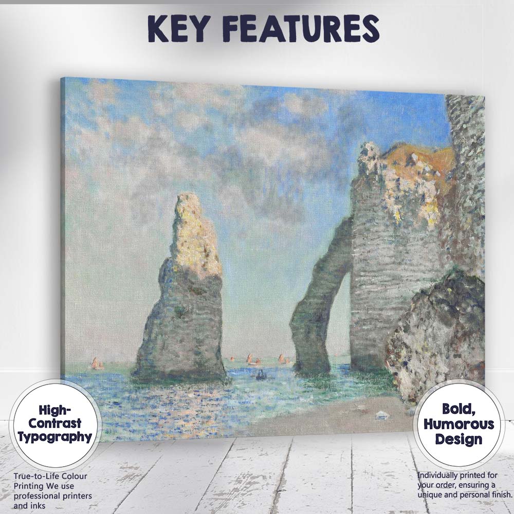 Impressionist Coastal Sea Arch Rock Formation Seascape Canvas Wall Art Print Decor Picture Ready to Hang