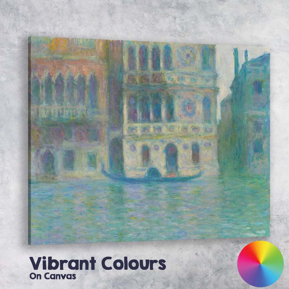 Monet Venetian Palace Canal Impressionist Architecture Canvas Wall Art Print Decor Picture Ready to Hang