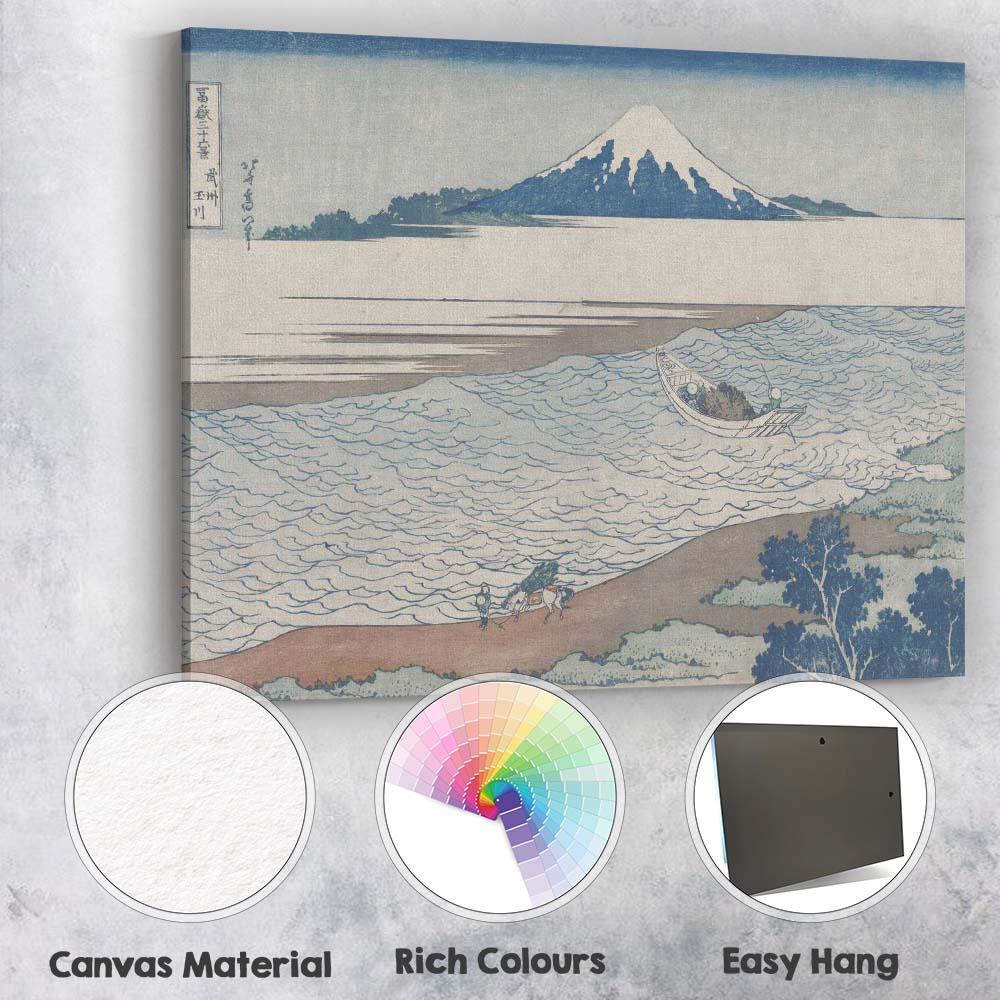 Japanese Mount Fuji Woodblock Landscape Print Canvas Wall Art Print Decor Picture Ready to Hang