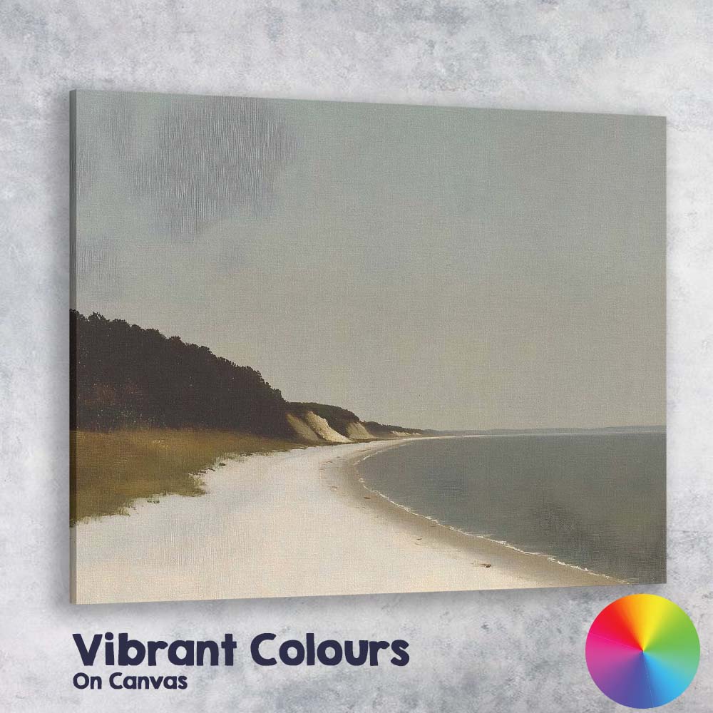Coastal Sand Dunes Tranquil Seaside Beach Landscape Canvas Wall Art Print Decor Picture Ready to Hang