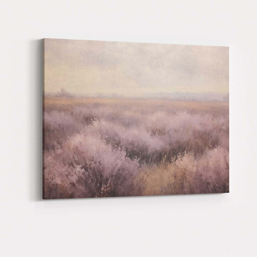 Soft Lavender Heather Moorland Countryside Landscape Canvas Wall Art Print Decor Picture Ready to Hang