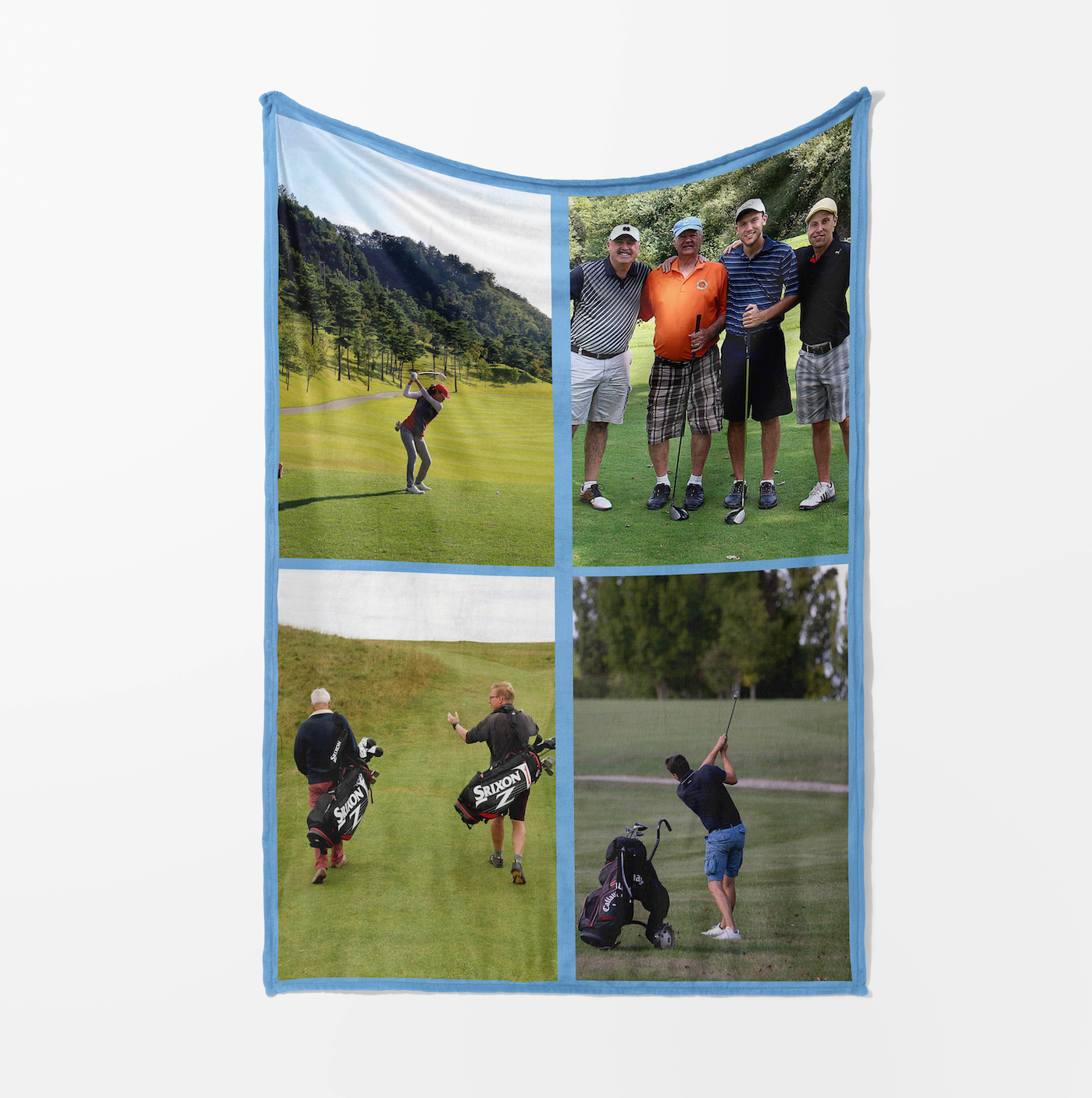 Upload Your Own 4 Photos Custom Made Text Soft Warm Fleece Mink Blanket