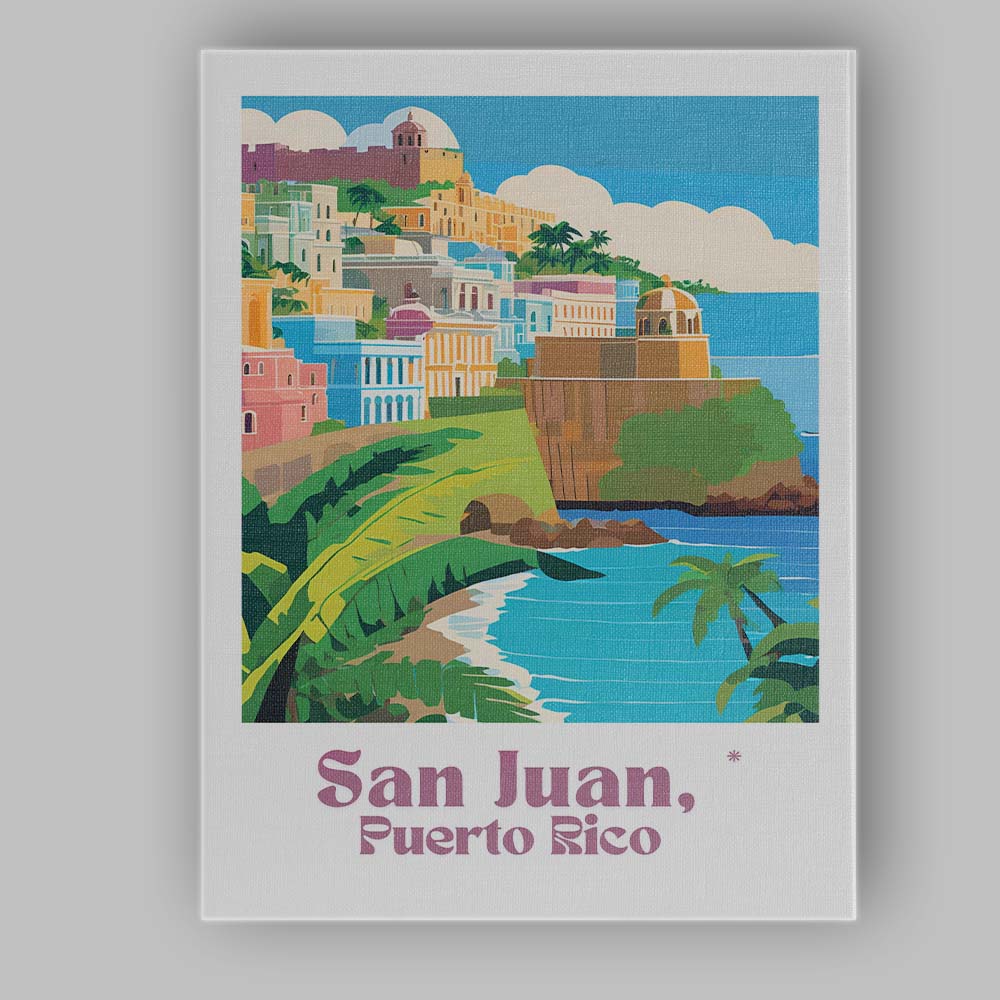 Panama City Panama Skyline Canal Cruise Ship Travel Poster Canvas Wall Art Print Decor Picture Ready to Hang