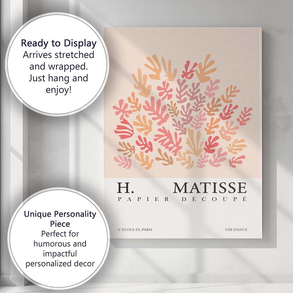 Henri Matisse Paper Cut Botanical Leaves Exhibition Canvas Wall Art Print Decor Picture Ready to Hang