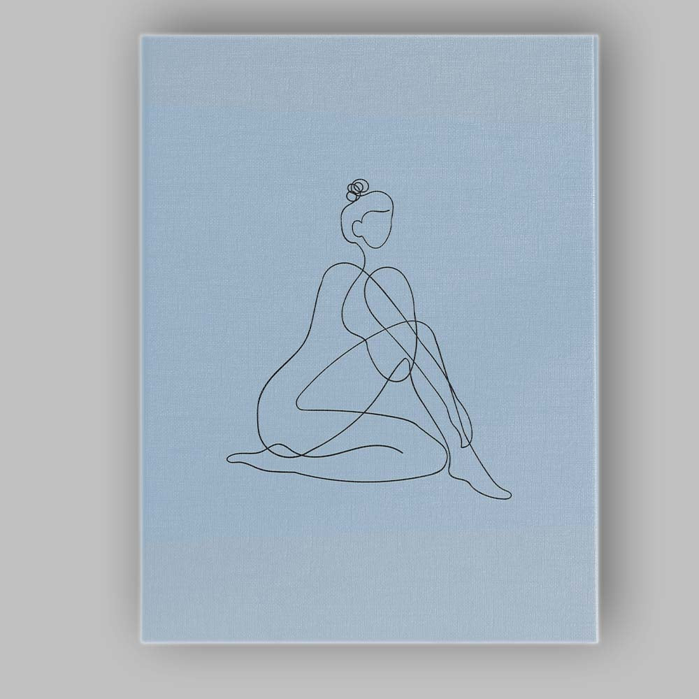 Minimalist Female Continuous Line Drawing Figure Canvas Wall Art Print Decor Picture Ready to Hang