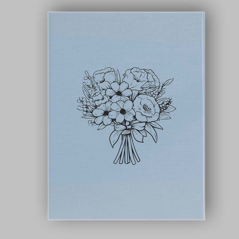 Minimalist Black Floral Bouquet Line Drawing Canvas Wall Art Print Decor Picture Ready to Hang