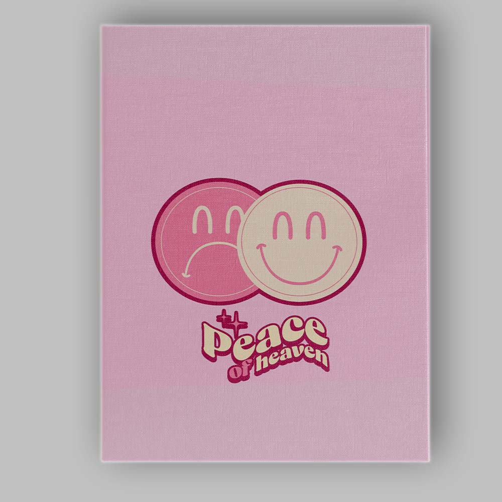 Peace Of Heaven Happy Sad Smiley Faces Canvas Wall Art Print Decor Picture Ready to Hang