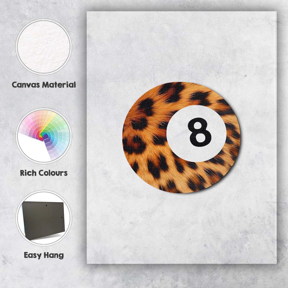 Pink Leopard Portrait Modern Animal Illustration Canvas Wall Art Print Decor Picture Ready to Hang