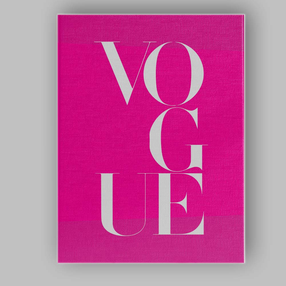 Hot Pink Vogue Fashion Typography Minimalist Canvas Wall Art Print Decor Picture Ready to Hang