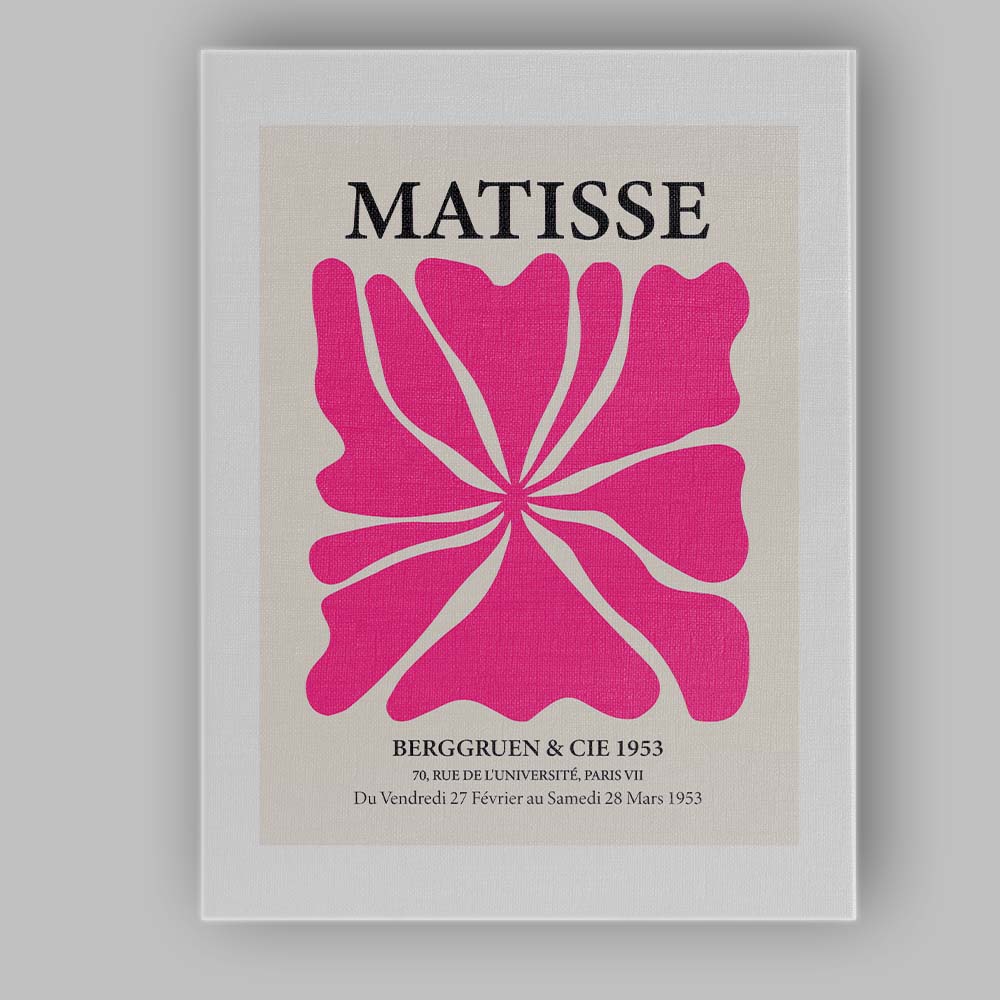 Henri Matisse Pink Abstract Floral Exhibition Poster Canvas Wall Art Print Decor Picture Ready to Hang
