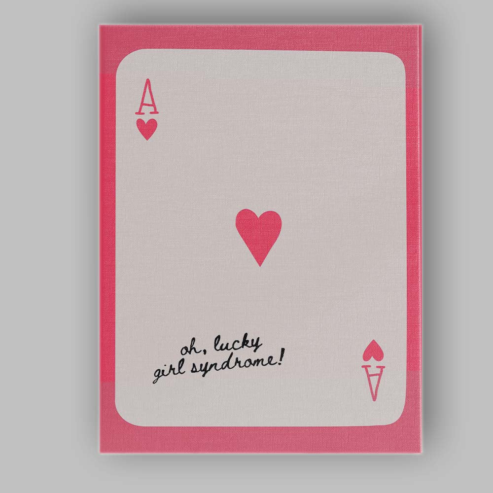 Lucky Girl Syndrome Ace of Hearts Playing Card Canvas Wall Art Print Decor Picture Ready to Hang